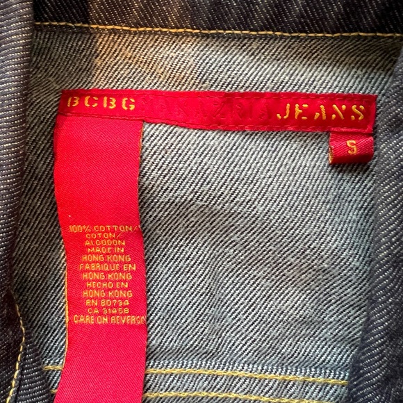 BCBG Maxazria Blue Jean Denim Jacket size S - Picture 4 of 12